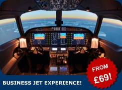 Why not experience the thrill of flying a fast, modern business jet? Our expert simulator instructors will teach you how to handle a fast jet aircraft! Prices from just £69! Why not experience the thrill of flying a fast, modern business jet? Our expert simulator instructors will teach you how to handle a fast jet aircraft! Prices from just £69!