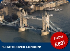 If you want a truly inspiring view from the air, why not book a flight over London? Prices from £89 for single-seat trips to just £215 for four people! If you want a truly inspiring view from the air, why not book a flight over London? Prices from £89 for single-seat trips to just £215 for four people!